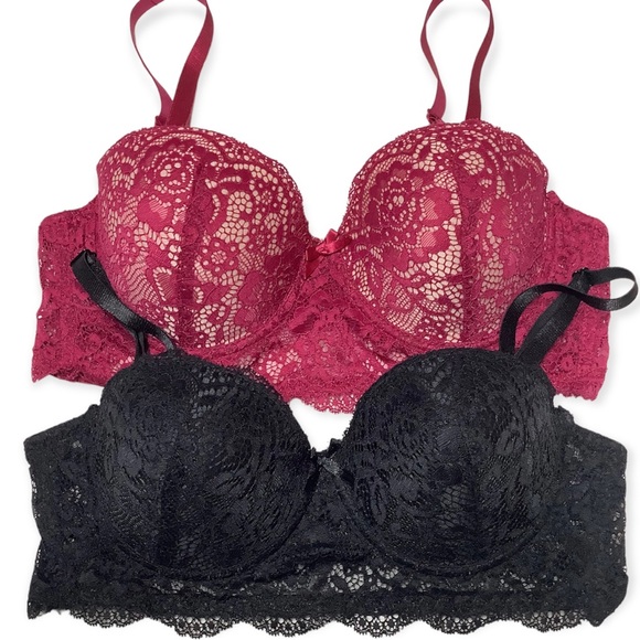 NWOT B.LUXE Size 36B Balconette Lace Bra Set - Picture 1 of 14